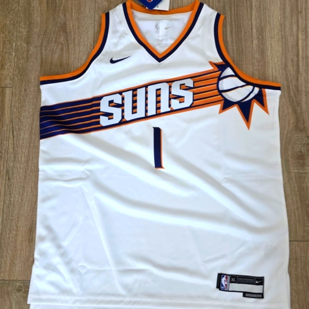 Phoenix Suns Nike Association Edition Swingman Jersey, White, Devin Booker (New)